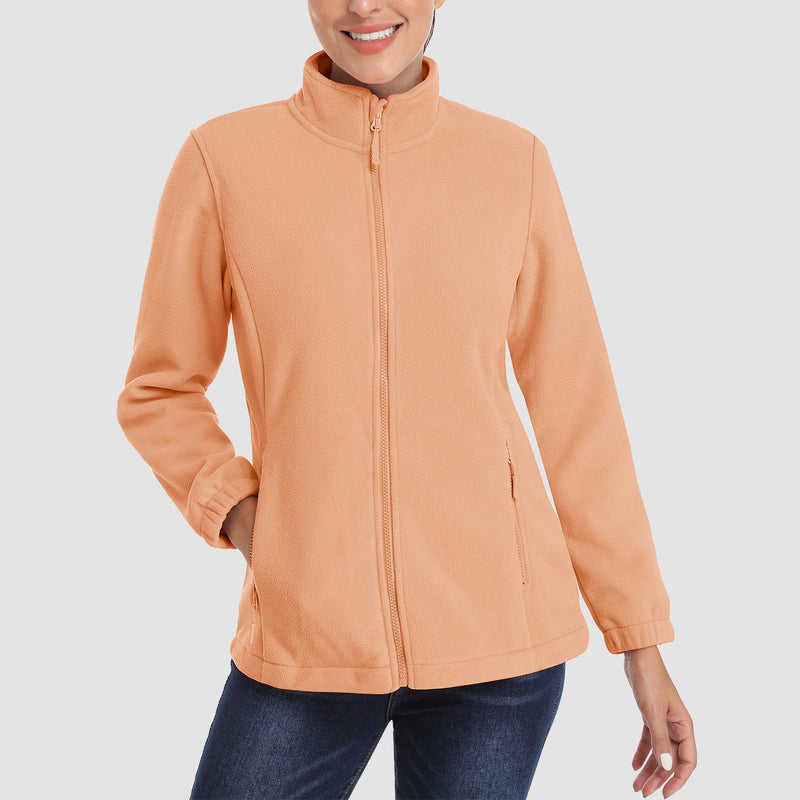 Women's Soft & Warm Fleece Zip-Up Jacket - Cozy Winter Coat for Ultimate Comfort