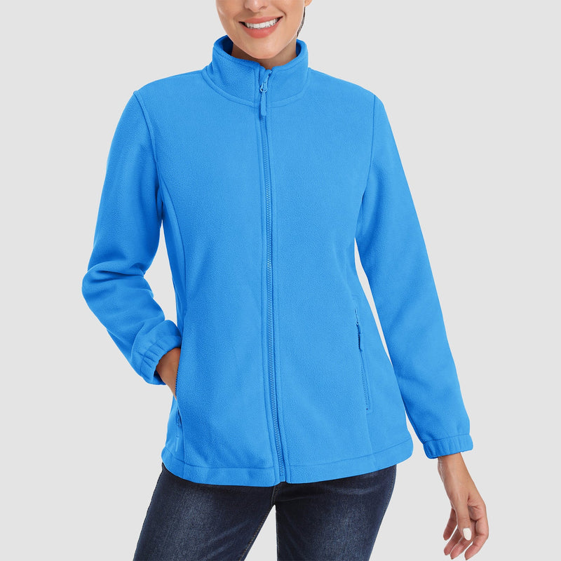 Women's Soft & Warm Fleece Zip-Up Jacket - Cozy Winter Coat for Ultimate Comfort