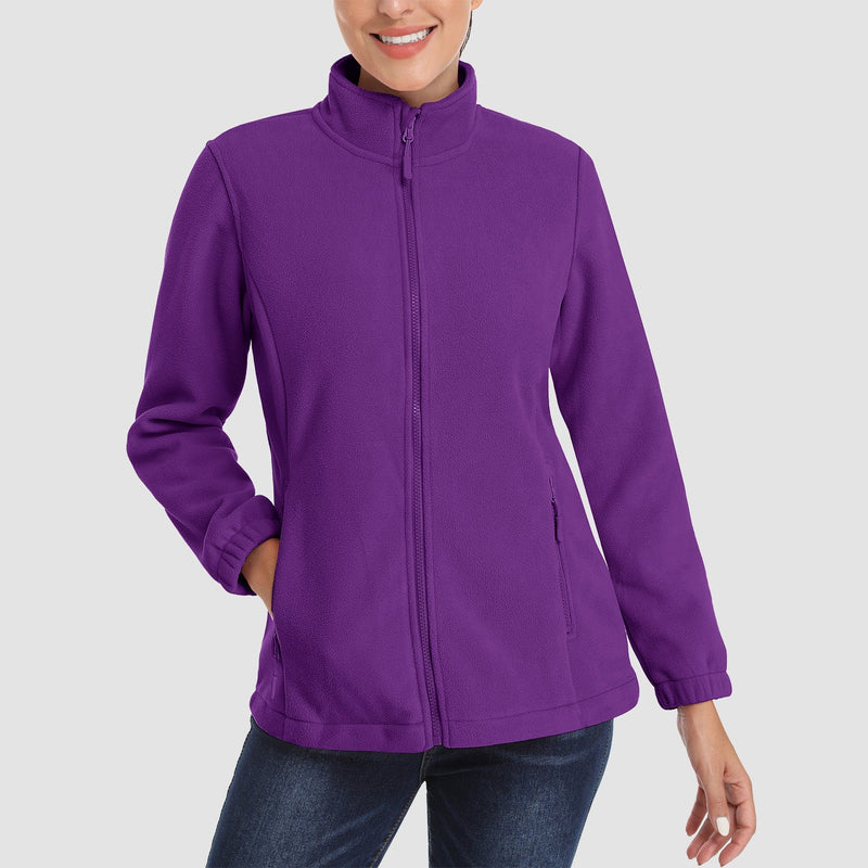 Women's Soft & Warm Fleece Zip-Up Jacket - Cozy Winter Coat for Ultimate Comfort
