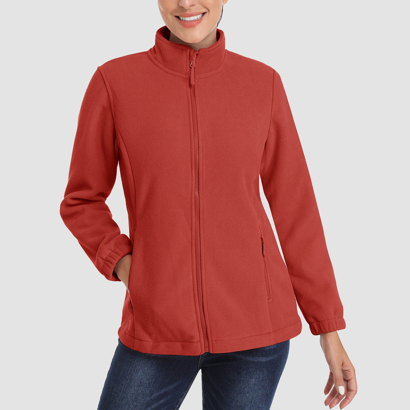 Women's Soft & Warm Fleece Zip-Up Jacket - Cozy Winter Coat for Ultimate Comfort