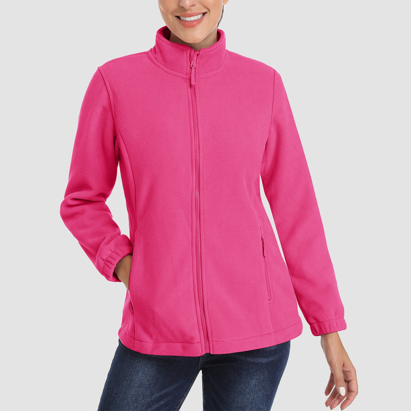 Women's Soft & Warm Fleece Zip-Up Jacket - Cozy Winter Coat for Ultimate Comfort
