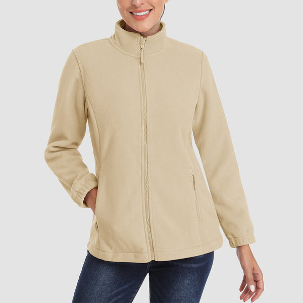 Women's Soft & Warm Fleece Zip-Up Jacket - Cozy Winter Coat for Ultimate Comfort