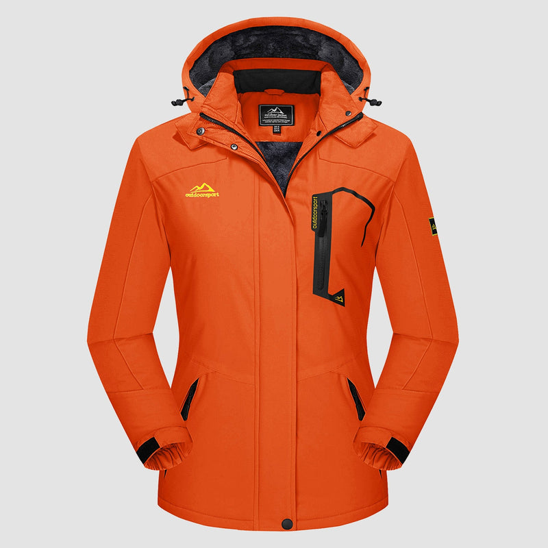 Women's Water-Resistant Fleece Ski Jacket - 4 Pocket Design for Ultimate Comfort and Convenience