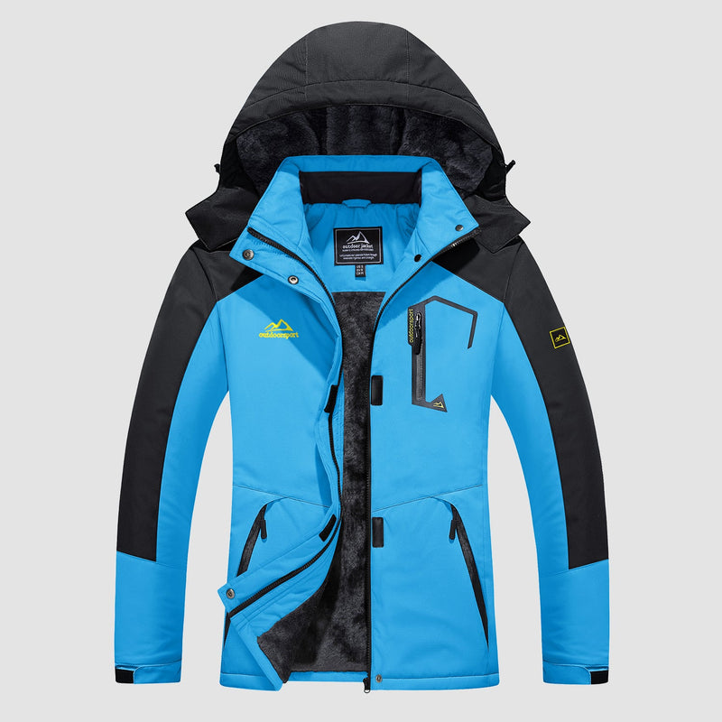 Women's Water-Resistant Fleece Ski Jacket - 4 Pocket Design for Ultimate Comfort and Convenience