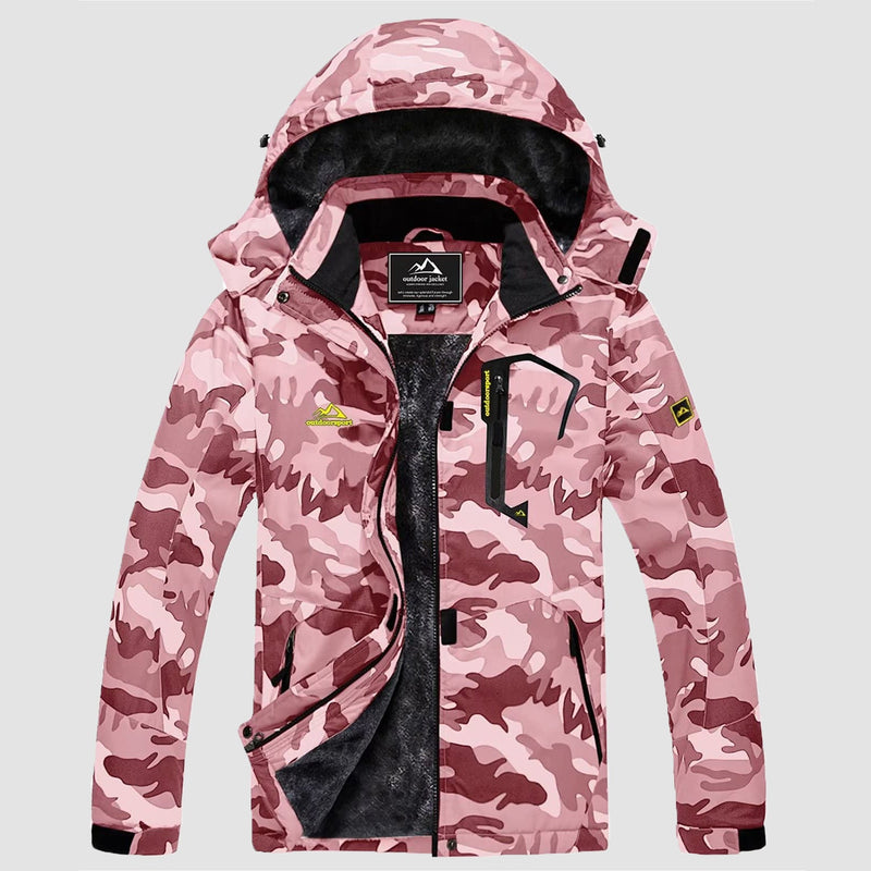 Women's Water-Resistant Fleece Ski Jacket - 4 Pocket Design for Ultimate Comfort and Convenience