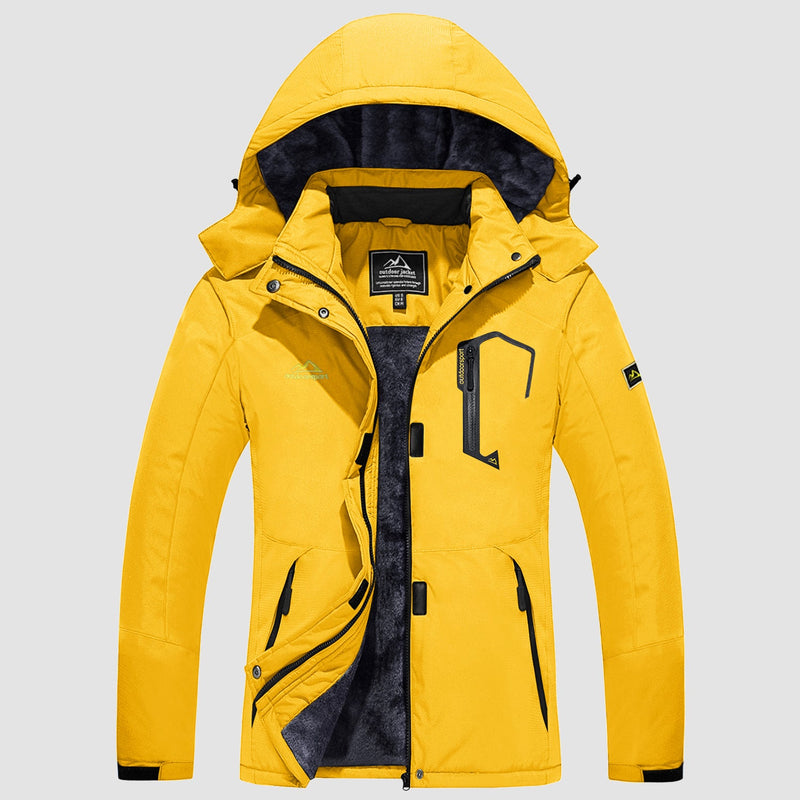 Women's Water-Resistant Fleece Ski Jacket - 4 Pocket Design for Ultimate Comfort and Convenience