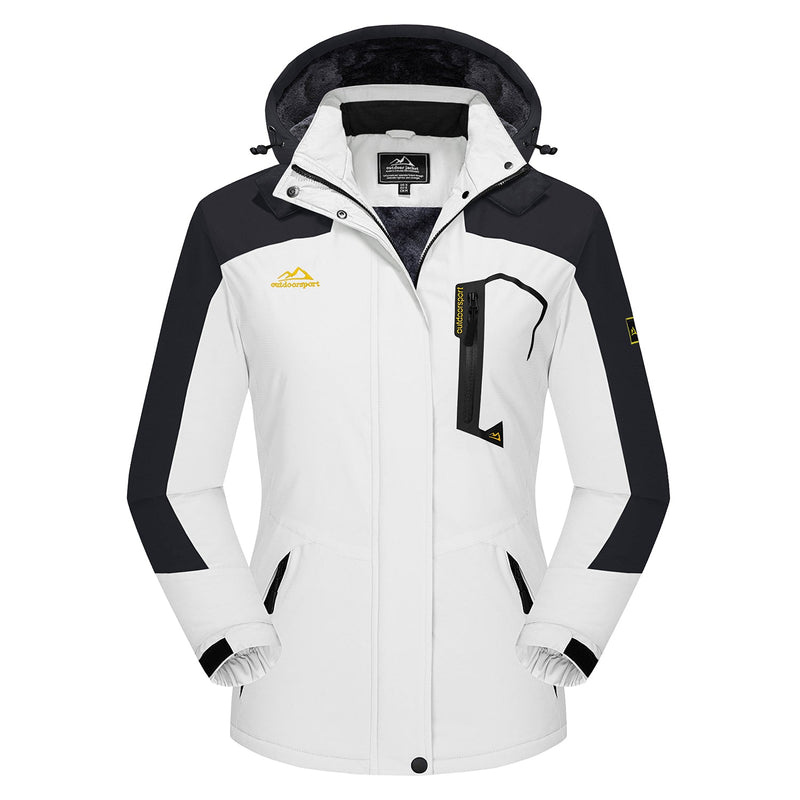 Women's Water-Resistant Fleece Ski Jacket - 4 Pocket Design for Ultimate Comfort and Convenience