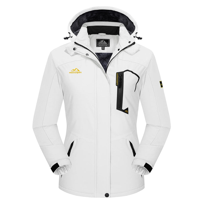 Women's Water-Resistant Fleece Ski Jacket - 4 Pocket Design for Ultimate Comfort and Convenience
