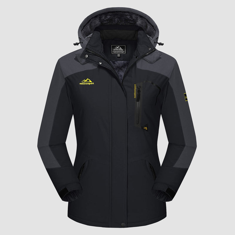 Women's Water-Resistant Fleece Ski Jacket - 4 Pocket Design for Ultimate Comfort and Convenience