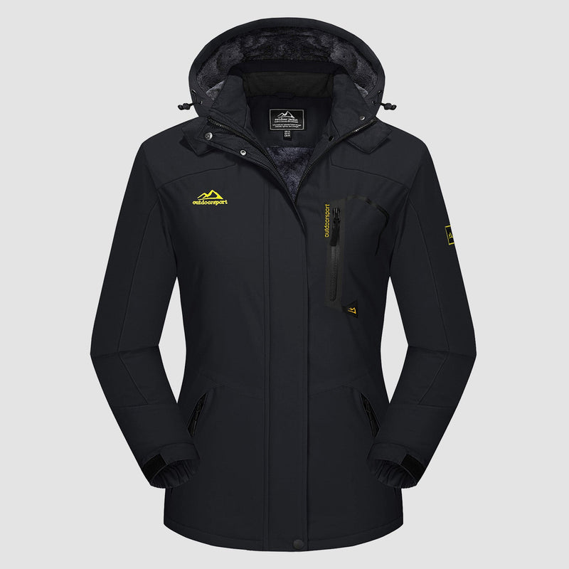 Women's Water-Resistant Fleece Ski Jacket - 4 Pocket Design for Ultimate Comfort and Convenience
