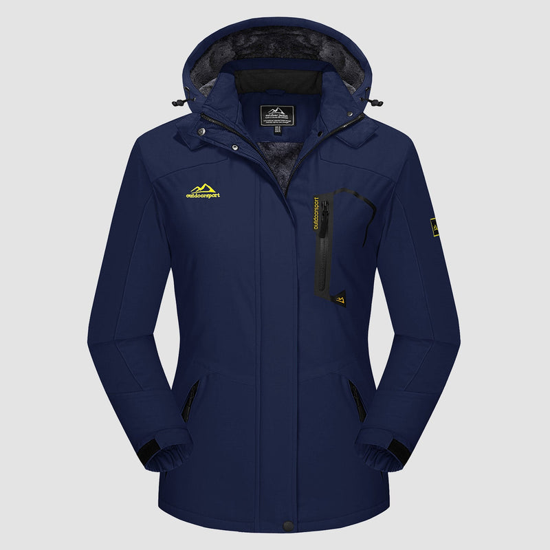 Women's Water-Resistant Fleece Ski Jacket - 4 Pocket Design for Ultimate Comfort and Convenience
