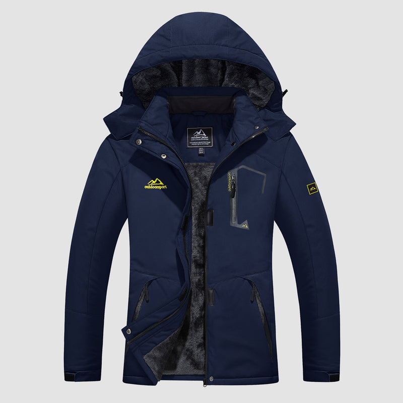 Women's Water-Resistant Fleece Ski Jacket - 4 Pocket Design for Ultimate Comfort and Convenience