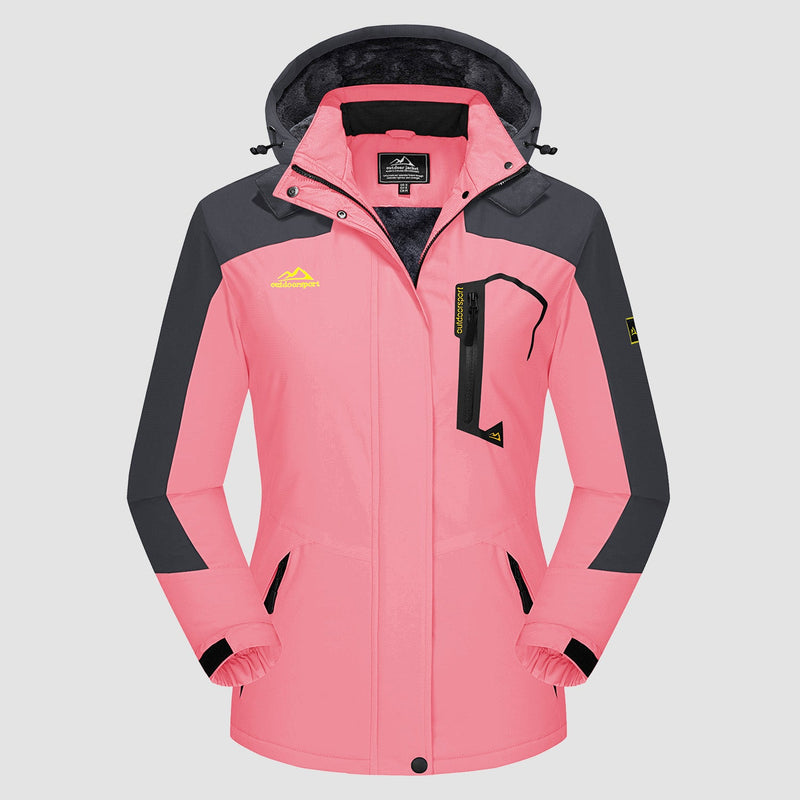 Women's Water-Resistant Fleece Ski Jacket - 4 Pocket Design for Ultimate Comfort and Convenience