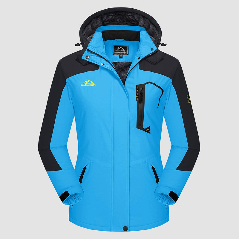 Women's Water-Resistant Fleece Ski Jacket - 4 Pocket Design for Ultimate Comfort and Convenience