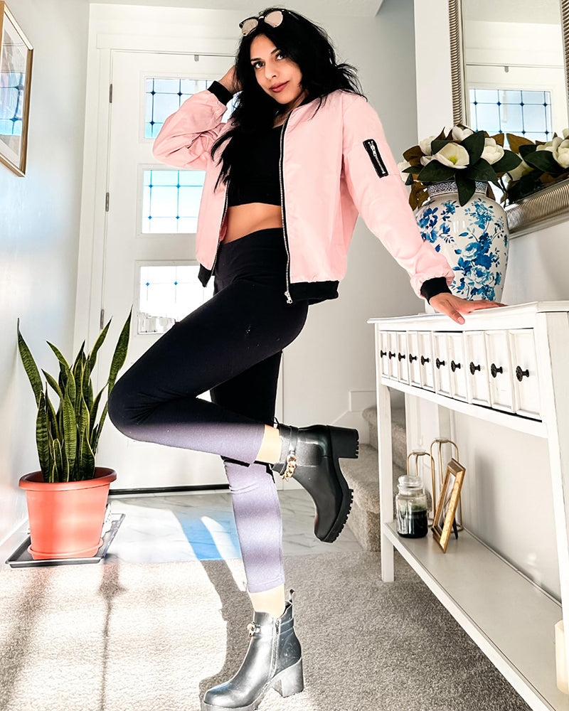Stylish Women's Lightweight Bomber Jacket - Perfect for Spring & Fall Fashion