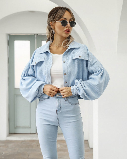 Stylish Women's Casual Cropped Jacket - Lightweight, Versatile & Trendy Outerwearc