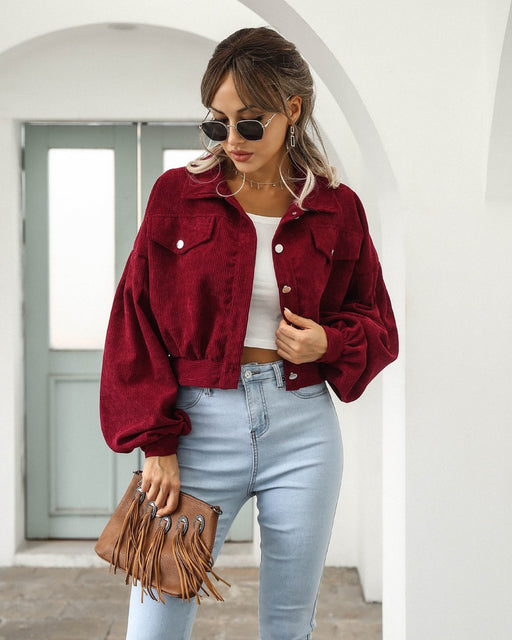 Stylish Women's Casual Cropped Jacket - Lightweight, Versatile & Trendy Outerwearc