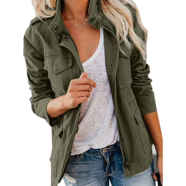 Women's Lightweight Zip-Up Jacket - Breathable & Stylish Outerwear for All Seasons