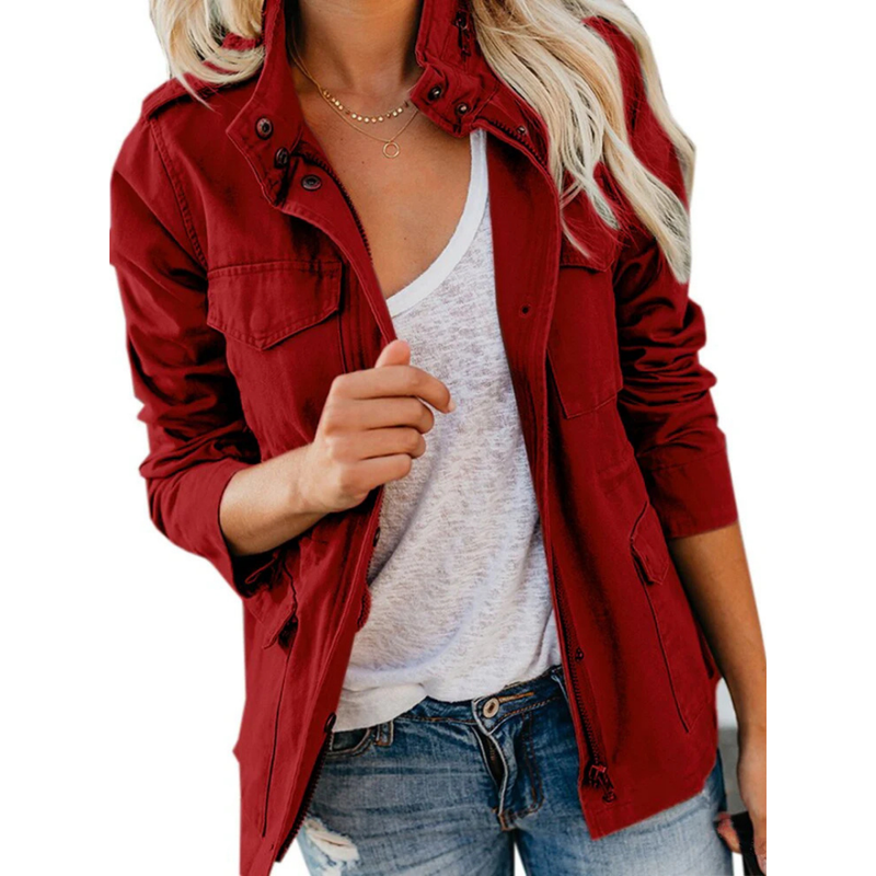 Women's Lightweight Zip-Up Jacket - Breathable & Stylish Outerwear for All Seasons