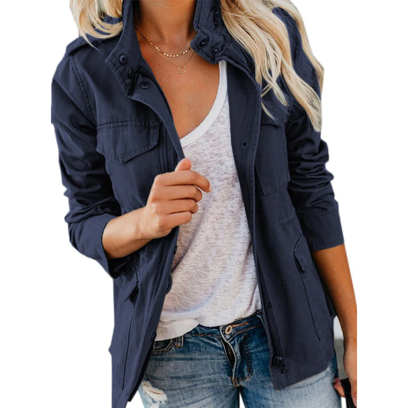 Women's Lightweight Zip-Up Jacket - Breathable & Stylish Outerwear for All Seasons