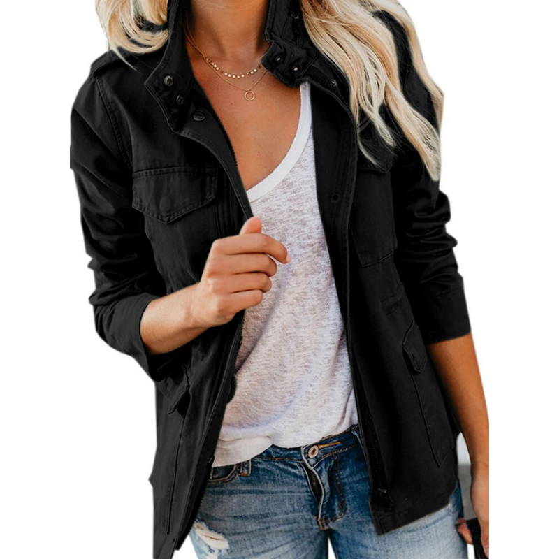 Women's Lightweight Zip-Up Jacket - Breathable & Stylish Outerwear for All Seasons