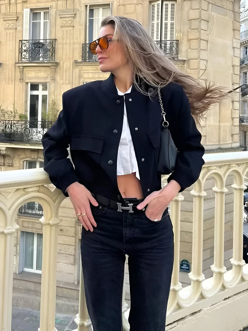 Stylish Women's Tweed Overshirt with Pockets - Perfect for Layering & Everyday Wear