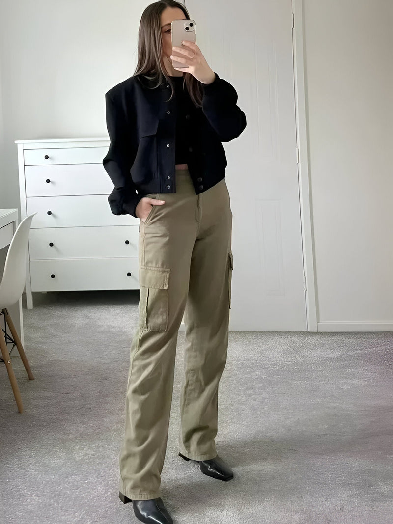 Stylish Women's Tweed Overshirt with Pockets - Perfect for Layering & Everyday Wear