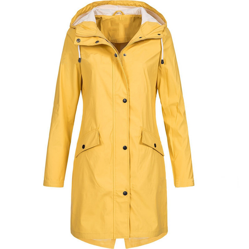 Women's Lightweight Waterproof Hooded Rain Jacket - Windproof & Stylish Outdoor Gear