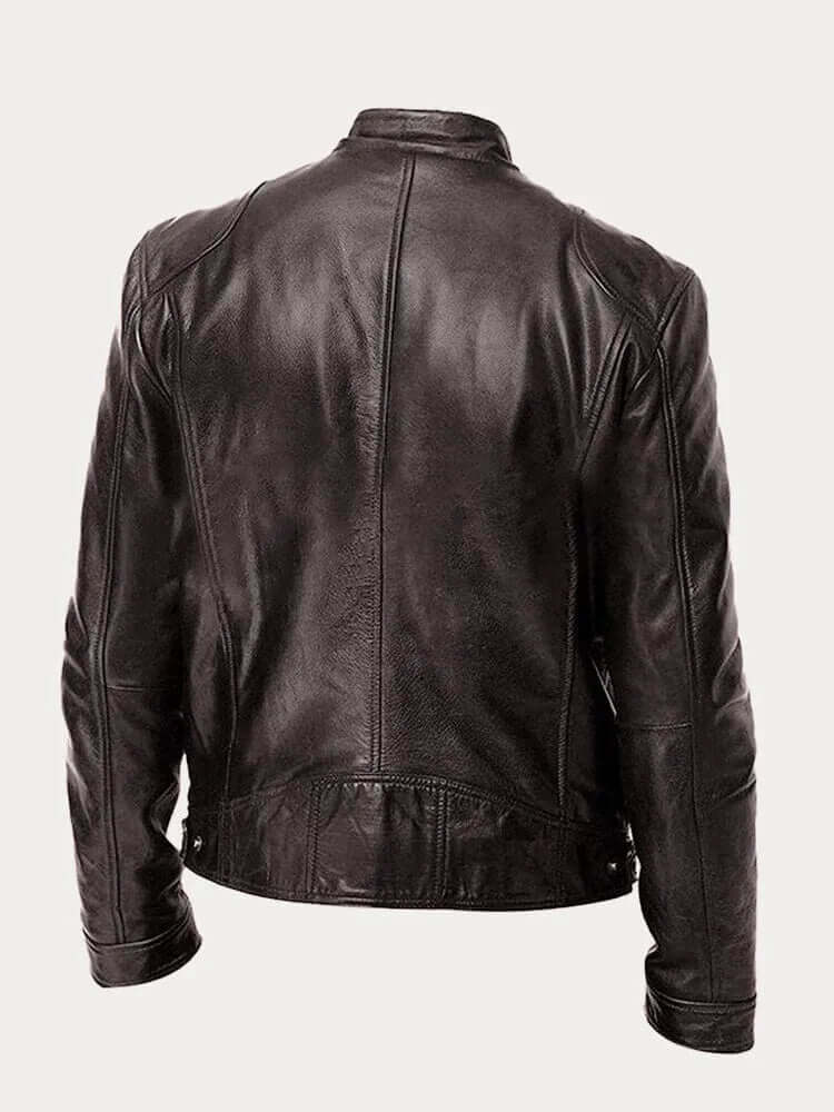 Men's Classic Genuine Leather Jacket - Stylish & Durable Outerwear for All Seasons