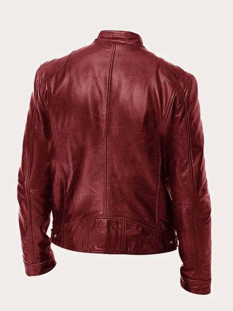 Men's Classic Genuine Leather Jacket - Stylish & Durable Outerwear for All Seasons