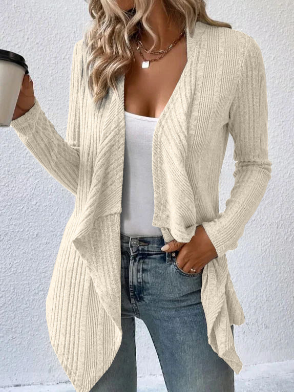 Women's Casual Open-Front Cardigan - Lightweight, Versatile Layering Piece for Everyday Style