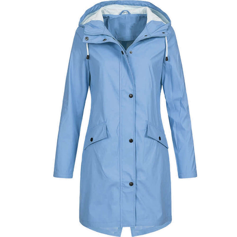 Women's Waterproof Hooded Raincoat - Lightweight, Breathable, and Stylish Rain Jacket for All Weather