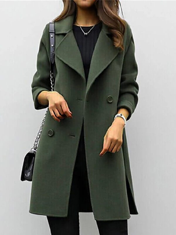Women's Elegant Wool Winter Coat - Stylish Warmth for Cold Weather, Classic Design, Perfect for Any Occasion