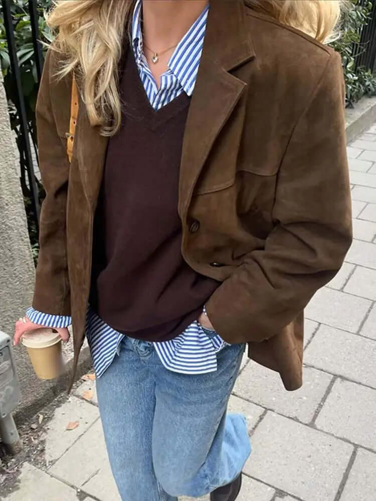 Classic Brown Suede Jacket for Men | Stylish & Versatile Outerwear