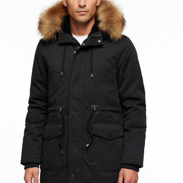 Men's camouflage velvet hooded jacket, thick windproof coat, medium-long warm men's parka, camo parka, new winter