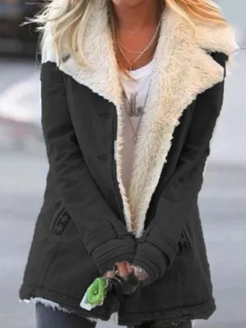 Women's Winter Jacket - Cozy Soft Lining, Stylish Turn-Down Collar, Warm & Comfortable Outerwear