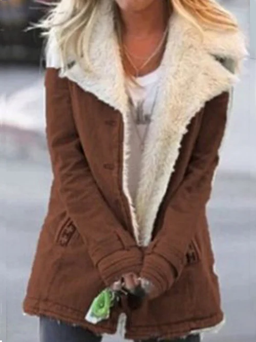 Women's Winter Jacket - Cozy Soft Lining, Stylish Turn-Down Collar, Warm & Comfortable Outerwear