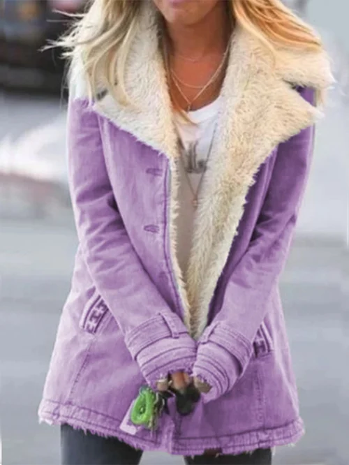 Women's Winter Jacket - Cozy Soft Lining, Stylish Turn-Down Collar, Warm & Comfortable Outerwear