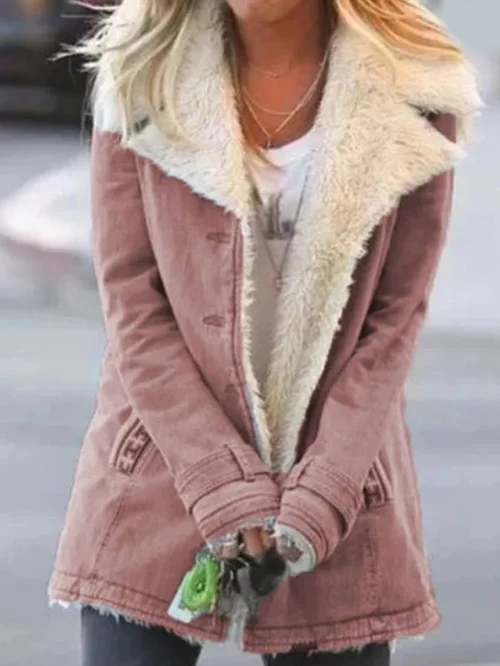 Women's Winter Jacket - Cozy Soft Lining, Stylish Turn-Down Collar, Warm & Comfortable Outerwear