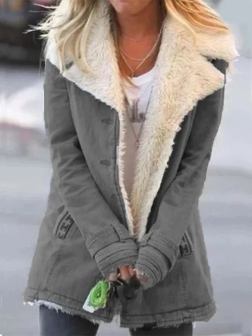 Women's Winter Jacket - Cozy Soft Lining, Stylish Turn-Down Collar, Warm & Comfortable Outerwear