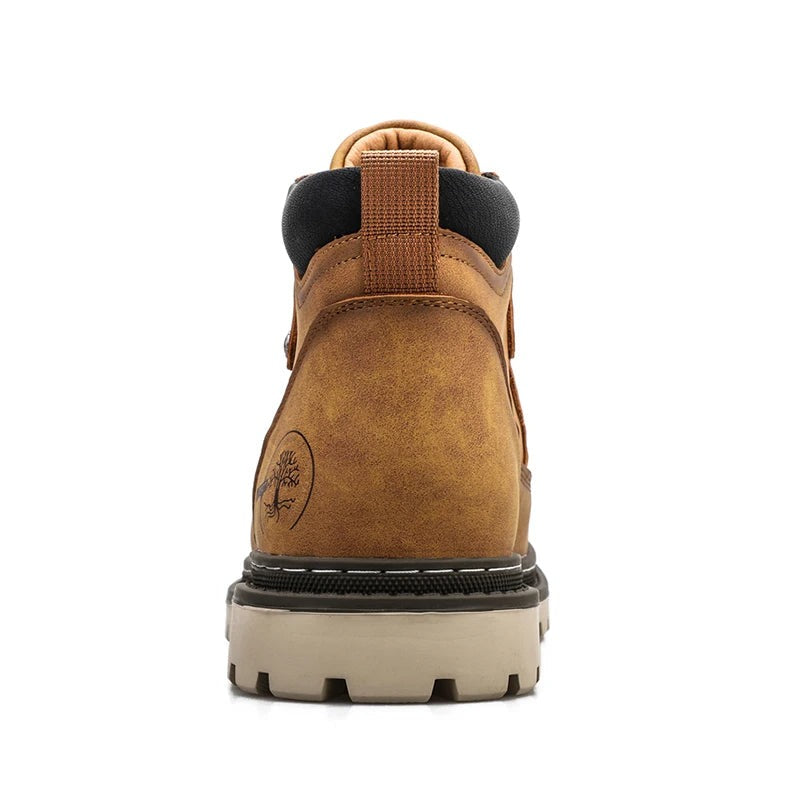 Men's Rugged Lace-Up Ankle Boots with Durable Outsole & Comfort Padded Collar - Perfect for Outdoor Adventures