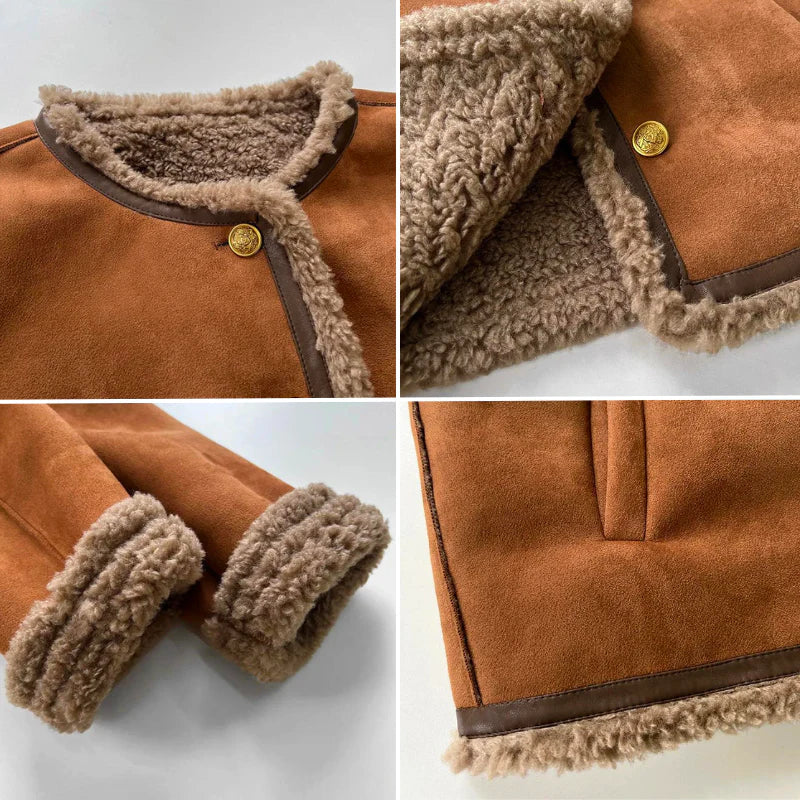 Women's Cozy Button-Up Winter Jacket with Soft Inner Lining - Stylish & Warm Outerwear for Cold Weather