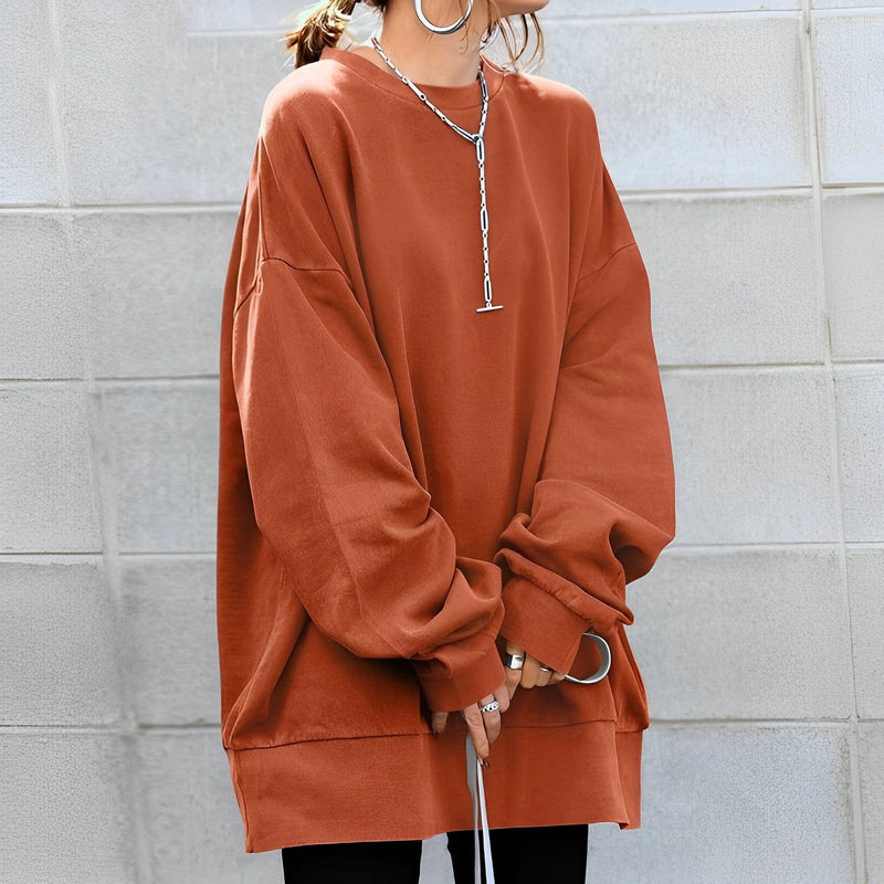 Women's Oversized Pullover Sweatshirt - Cozy, Stylish & Comfortable Casual Wear