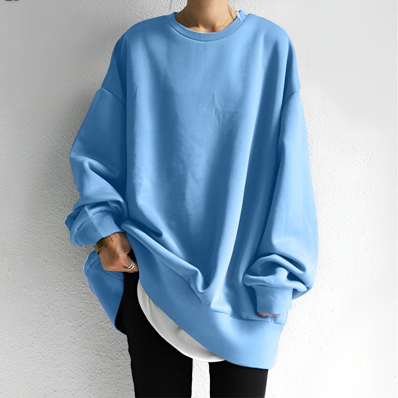 Women's Oversized Pullover Sweatshirt - Cozy, Stylish & Comfortable Casual Wear