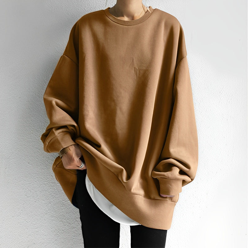 Women's Oversized Pullover Sweatshirt - Cozy, Stylish & Comfortable Casual Wear