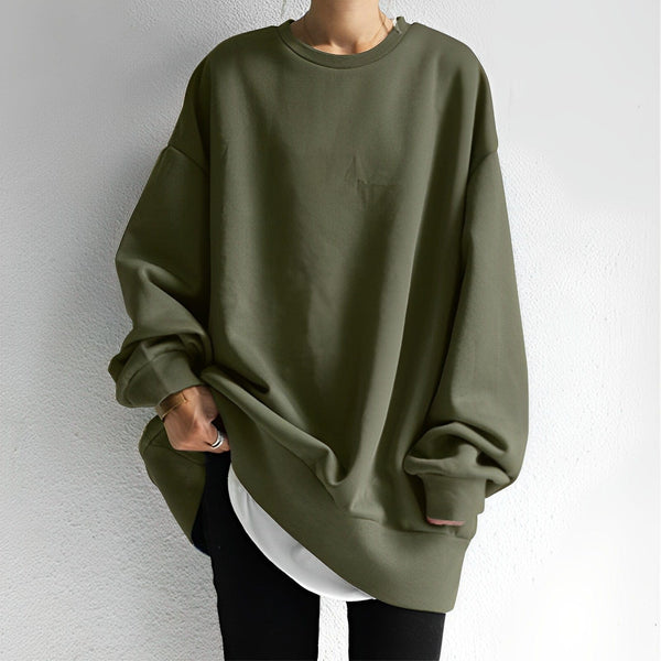 Women's Oversized Pullover Sweatshirt - Cozy, Stylish & Comfortable Casual Wear