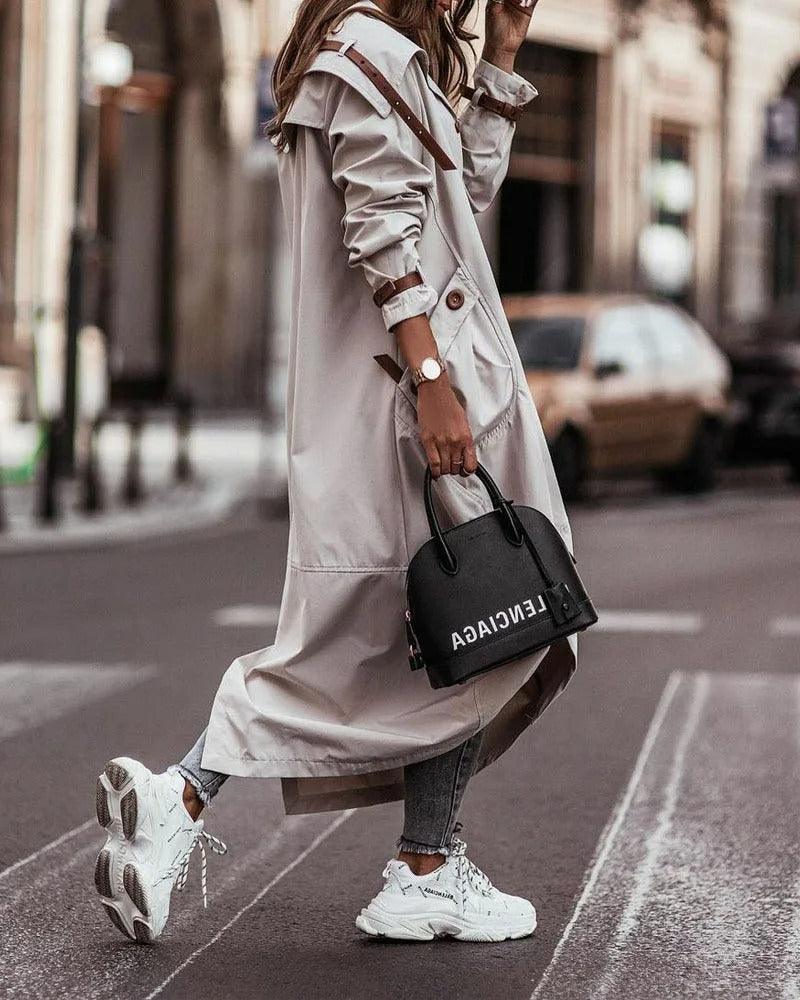 Elnara Chic Lightweight Waterproof Spring Coat - Stylish Long Design for All Weather