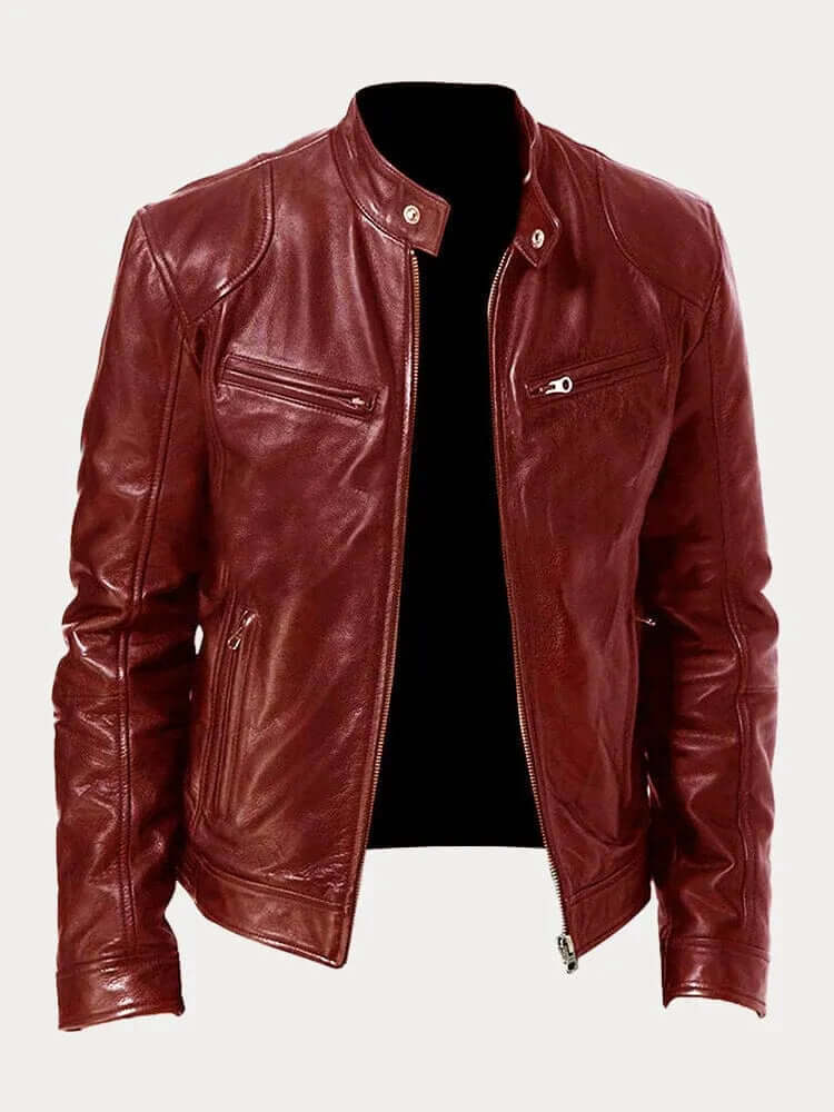 Men's Classic Genuine Leather Jacket - Stylish & Durable Outerwear for All Seasons