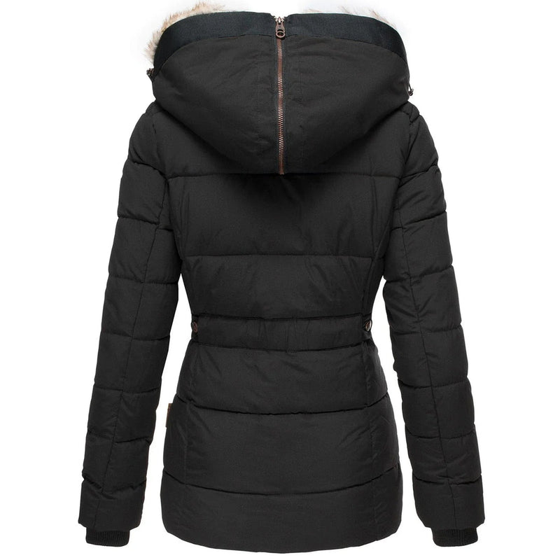 Women's Slim Fit Hooded Puffer Jacket - Stylish & Warm Winter Outerwear