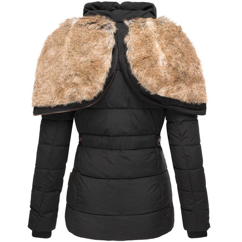 Women's Slim Fit Hooded Puffer Jacket - Stylish & Warm Winter Outerwear